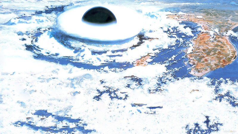 Black Hole over Earth