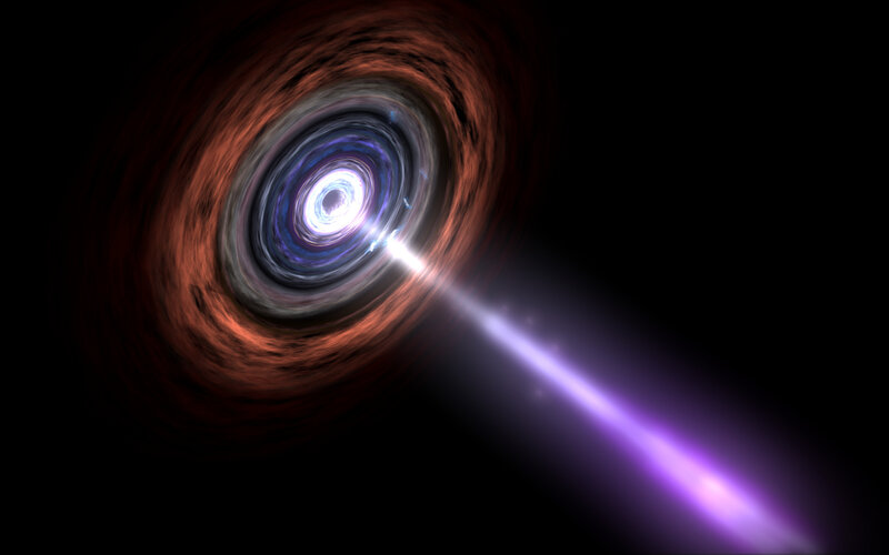 black hole with accretion disk