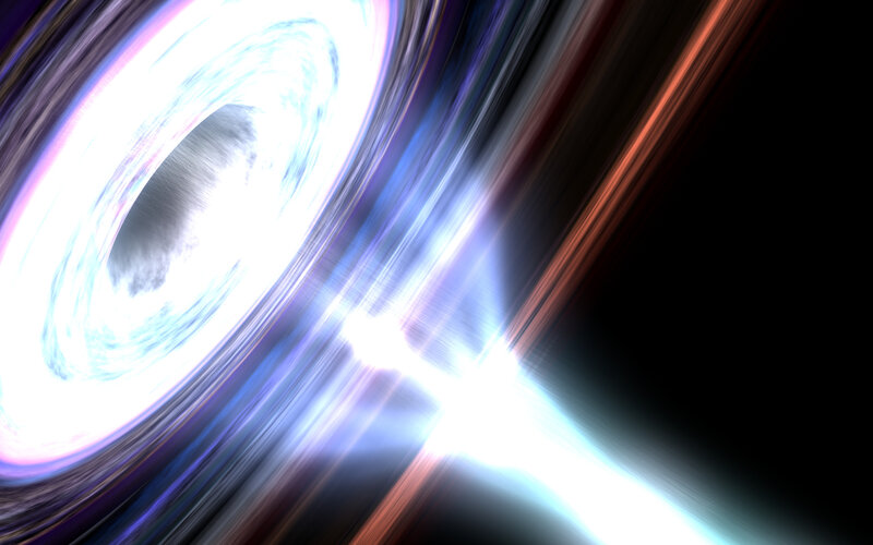 black hole with accretion disk