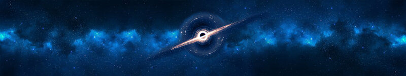 Black Hole with Accretion Disk — Blue, Cosmic
