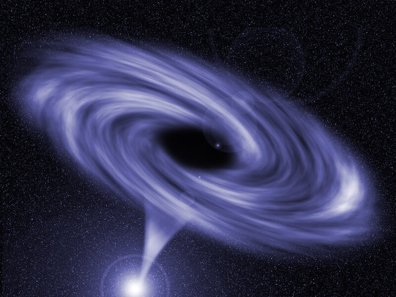Black Hole with Accretion Disk — Blue