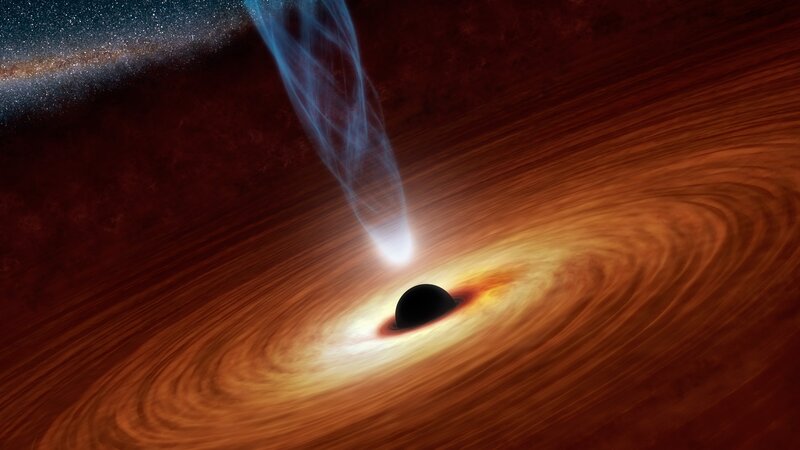 Black Hole with Accretion Disk — Brown, Dramatic, Digital Art, Accretion Disk