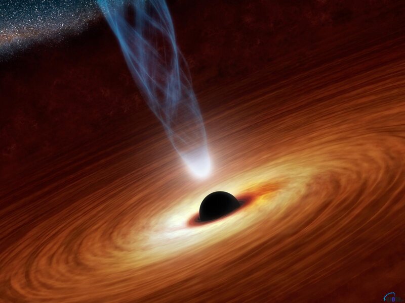 Black Hole with Accretion Disk — Brown