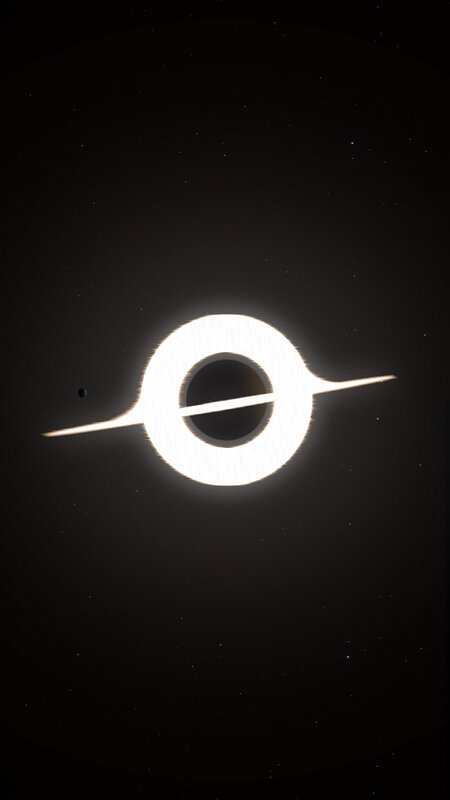 Black Hole with Accretion Disk — Cosmic, Night, 3d Render, Stars