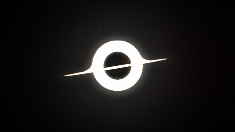 Black Hole with Accretion Disk — Cosmic, Night, 3d Render