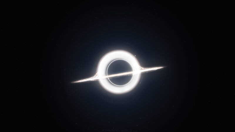 Black Hole with Accretion Disk — Dramatic, Night, Digital Art, Stars