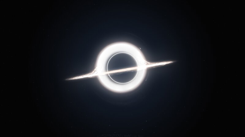 Black Hole with Accretion Disk — Dramatic, Night, Digital Art
