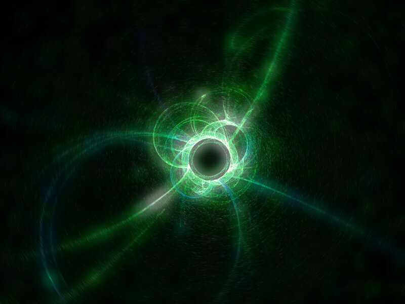 Black Hole with Accretion Disk — Green