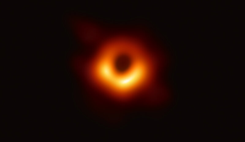 Black Hole with Accretion Disk — Orange, Dramatic