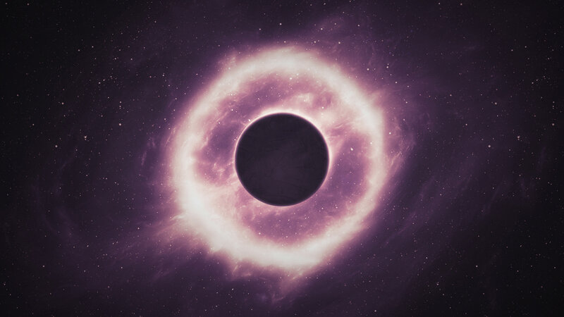 Black Hole with Accretion Disk — Purple, Cosmic