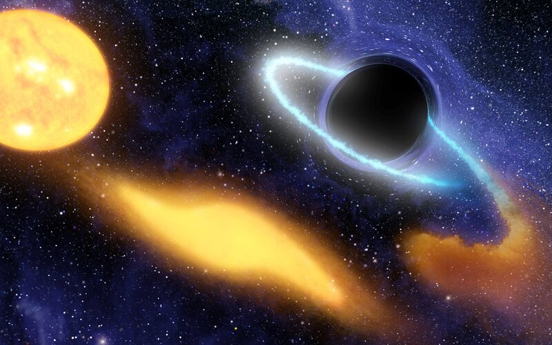 Black hole with star system