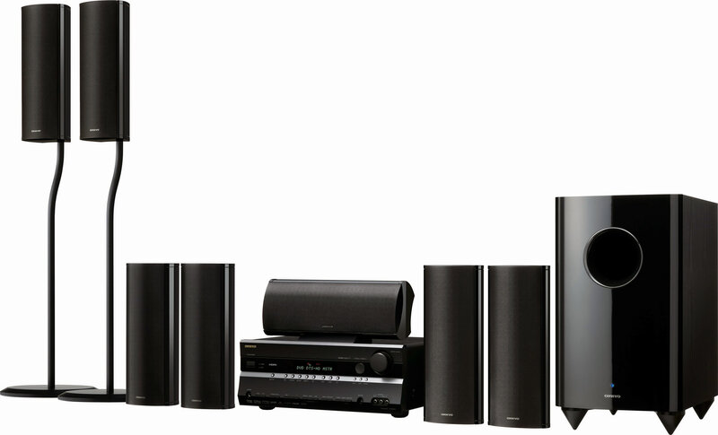 black home theater speaker system