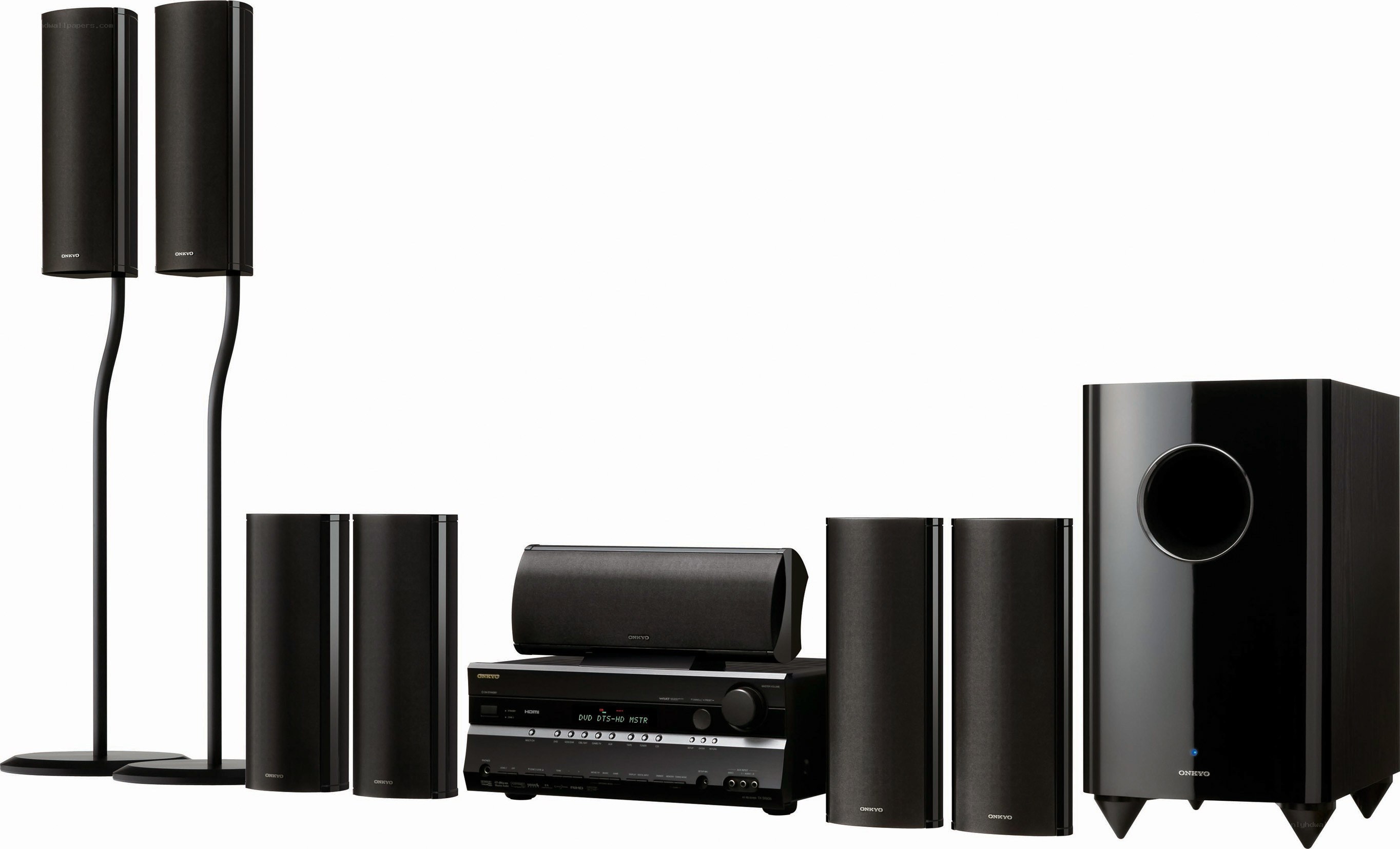 black home theater speaker system
