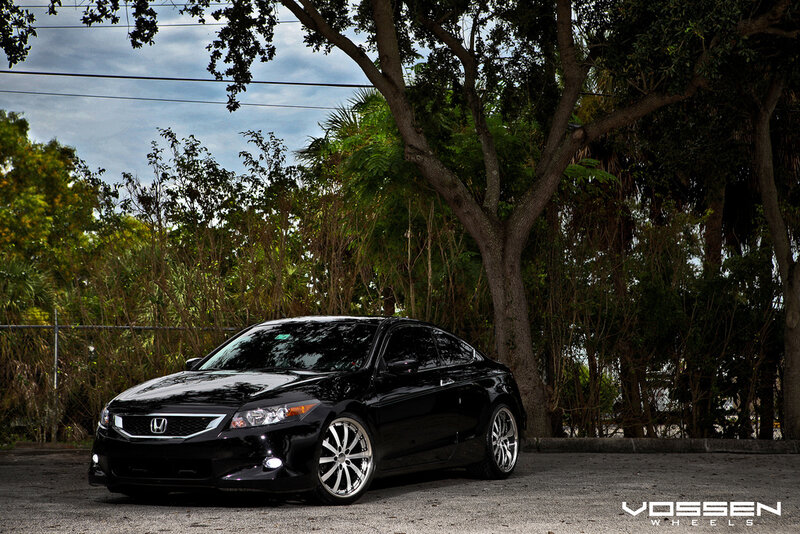 Black Honda Accord with Vossen wheels