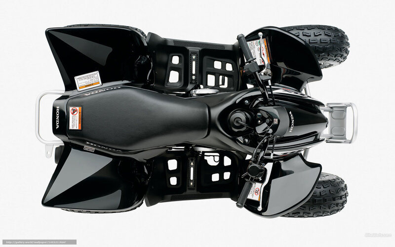 black honda atv from above