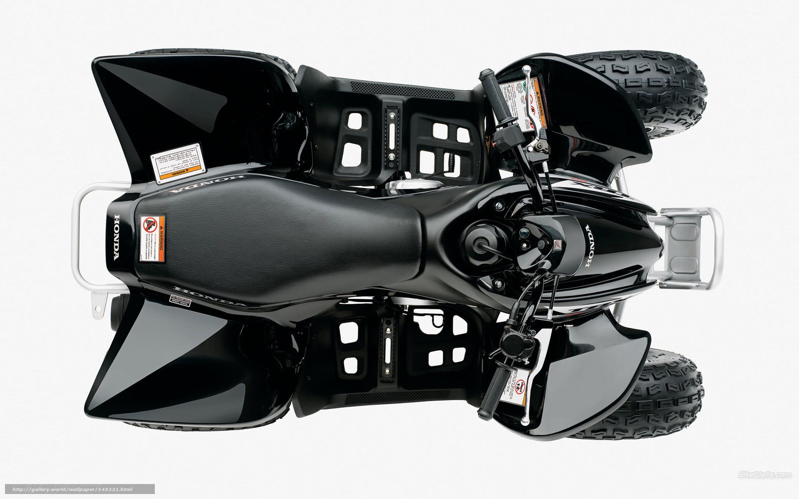 black honda atv from above