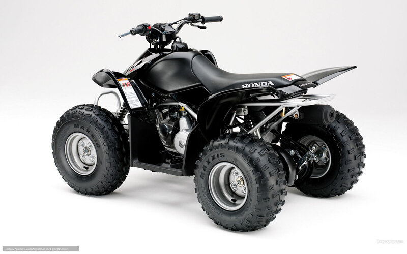Black Honda ATV — Neutral, Photograph, Handlebars, Tires