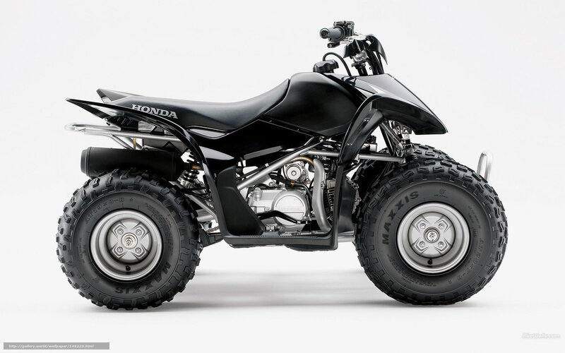 Black Honda ATV — Neutral, Photograph, Tires, Engine