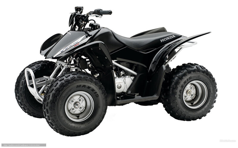 Black Honda ATV — Neutral, Photograph, Tires, Seat