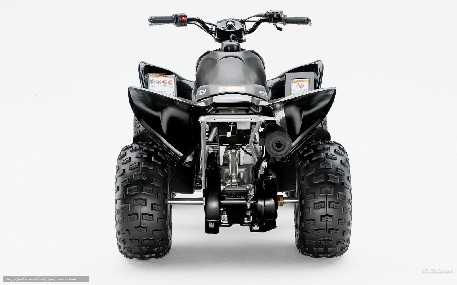 black honda atv rear view