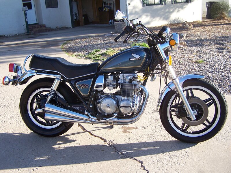 Black Honda CB650 Motorcycle