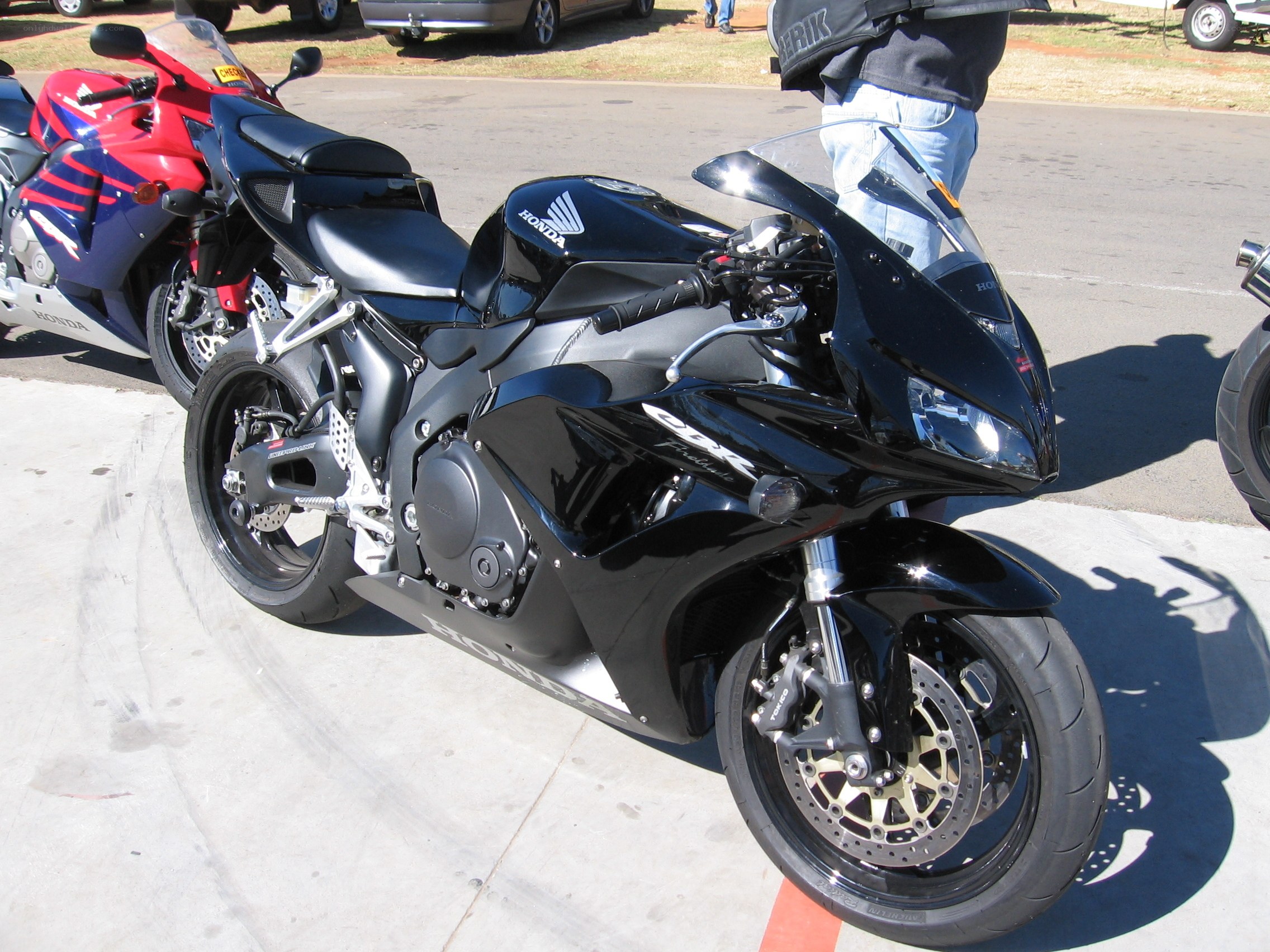 Black Honda CBR motorcycle