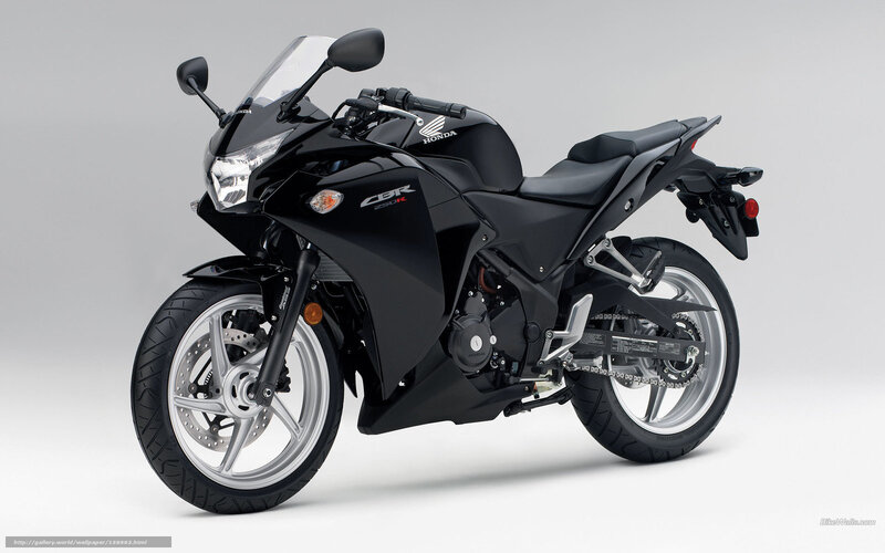 Black Honda CBR Motorcycle — Neutral, Photograph