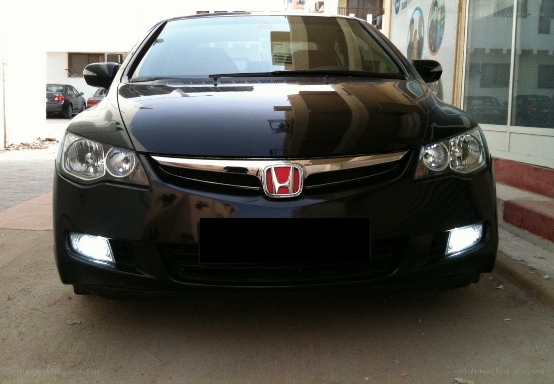 black honda civic car