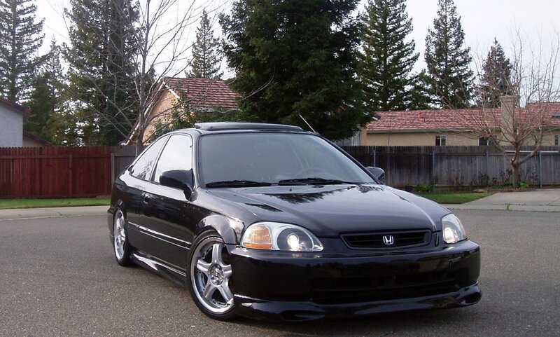 black honda civic coupe