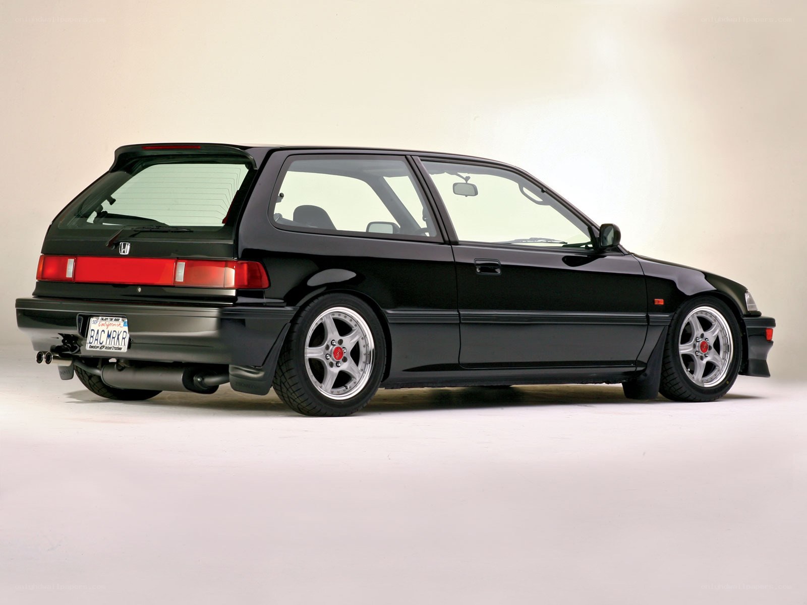Black Honda Civic hatchback