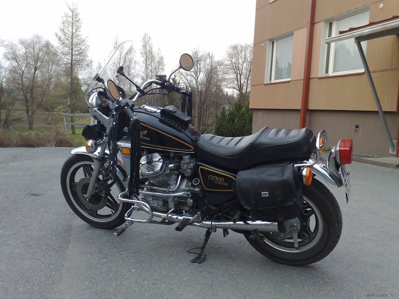 Black Honda CX500 Motorcycle — Calm