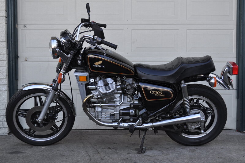 Black Honda CX500 Motorcycle — Neutral