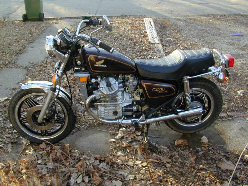 Black Honda CX500 Motorcycle