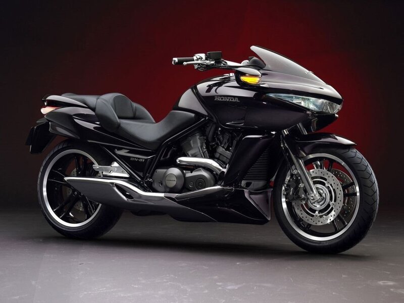 Black Honda DN-01 Motorcycle — Dramatic