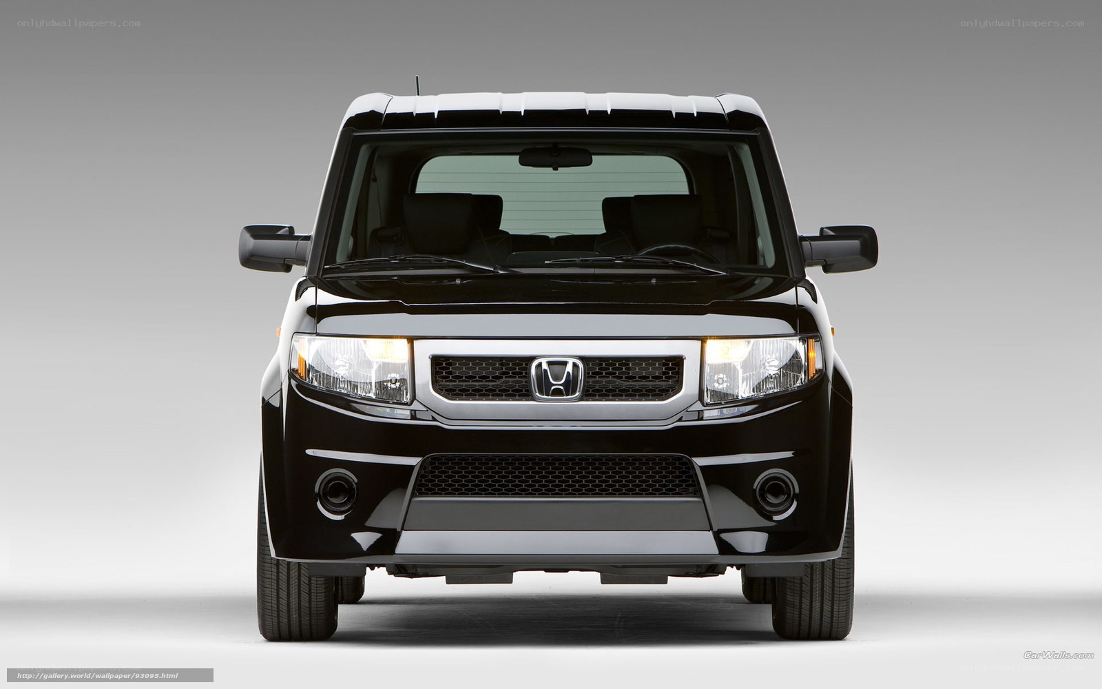 Black Honda Element front view