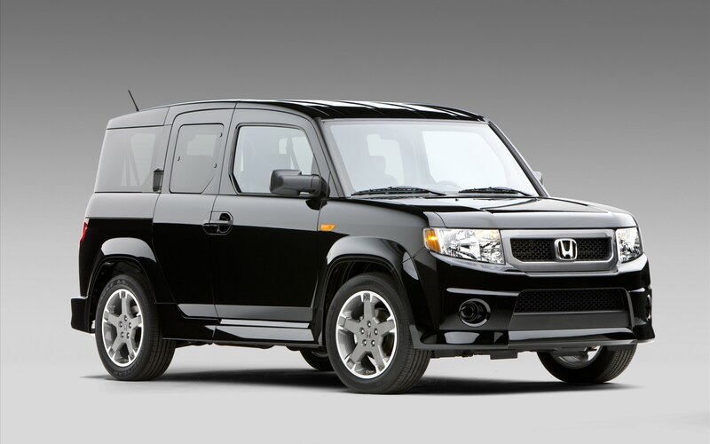 Black Honda Element — Neutral, Photograph, Car, Wheels, Grille