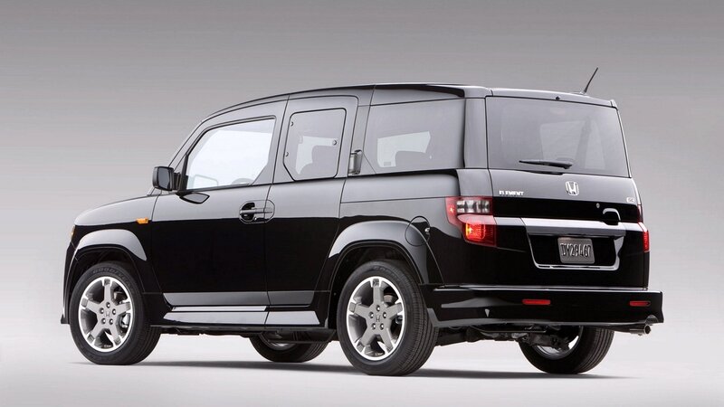 Black Honda Element — Neutral, Photograph, Car, Wheels, Windows, Gray