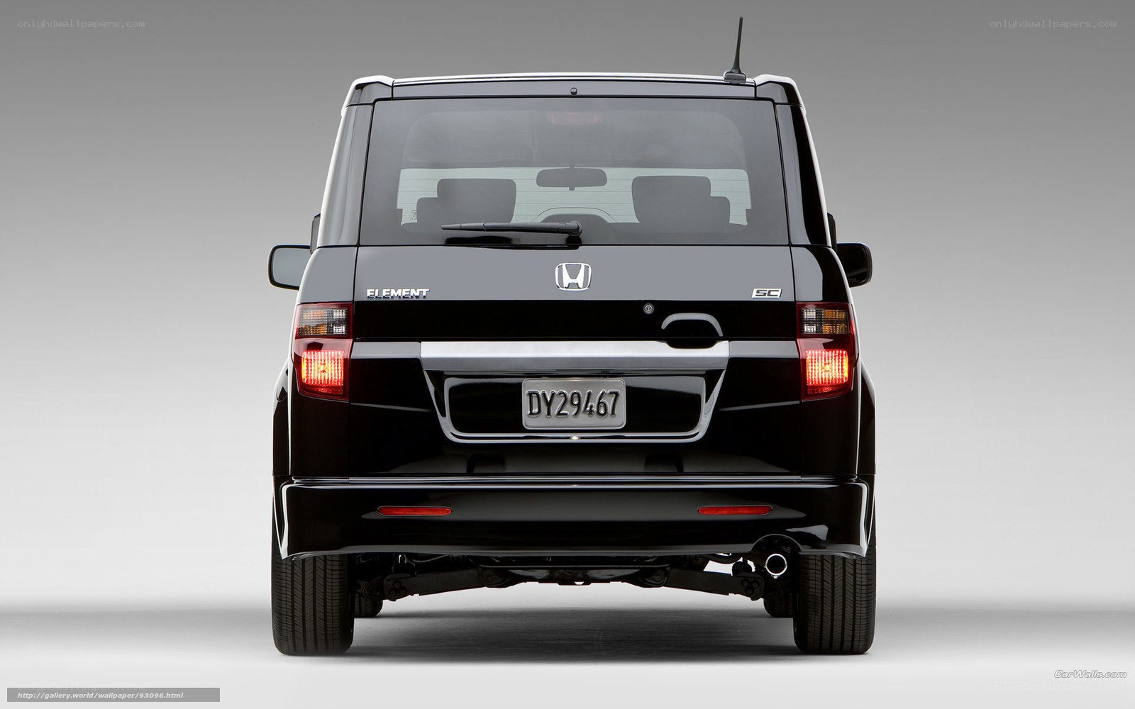 black honda element rear view