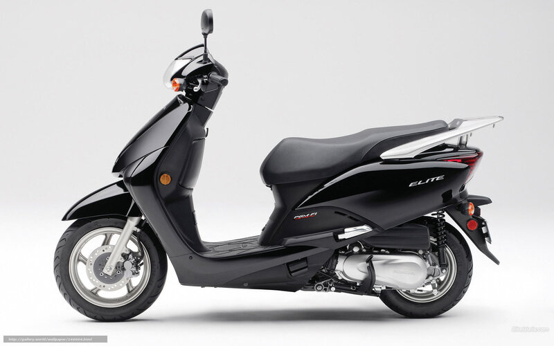 Black Honda Elite scooter