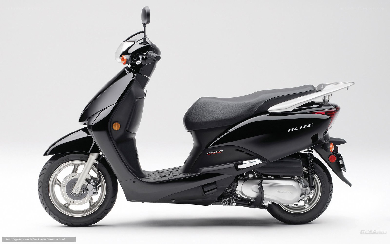 Black Honda Elite scooter