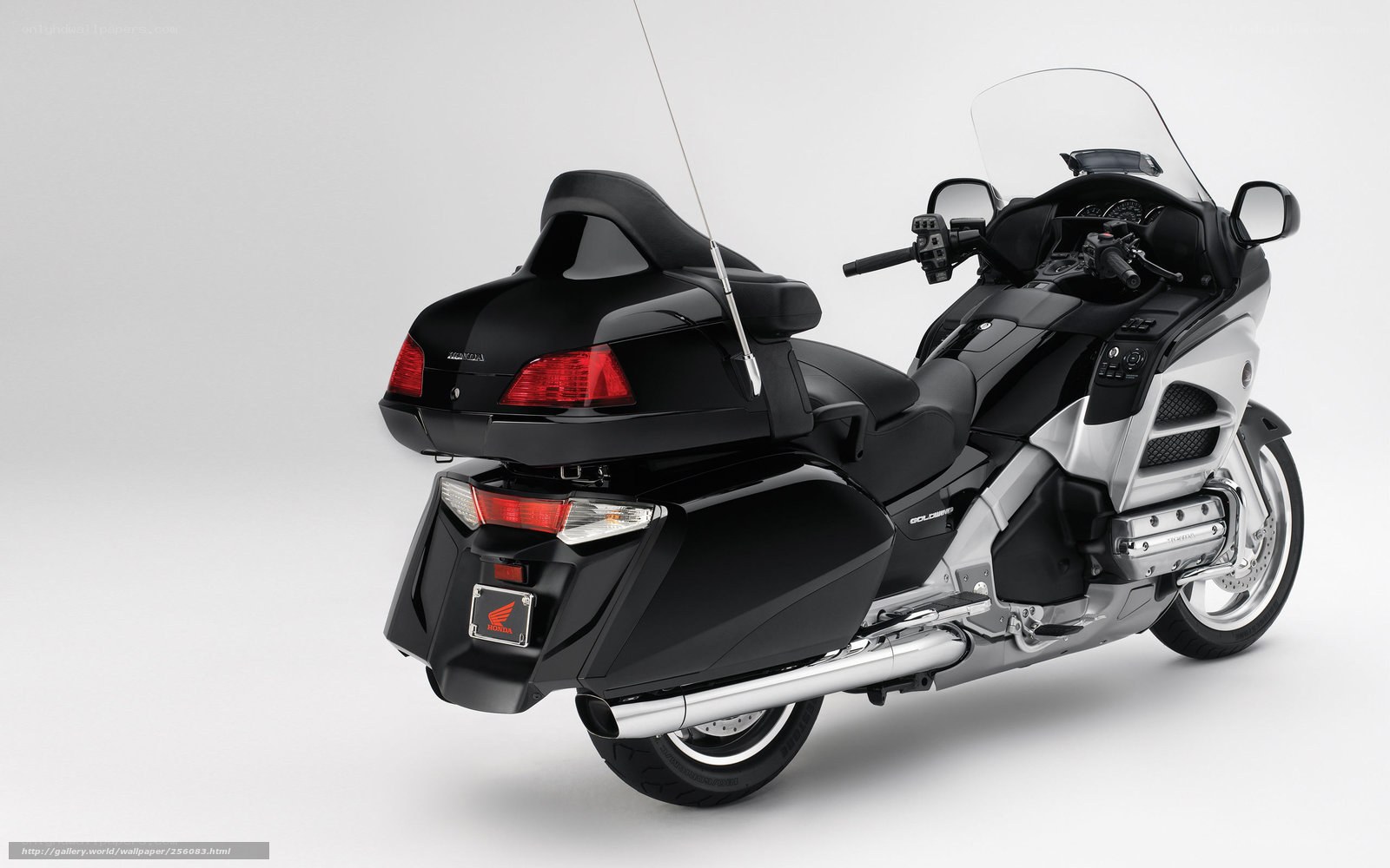 Black Honda Gold Wing motorcycle