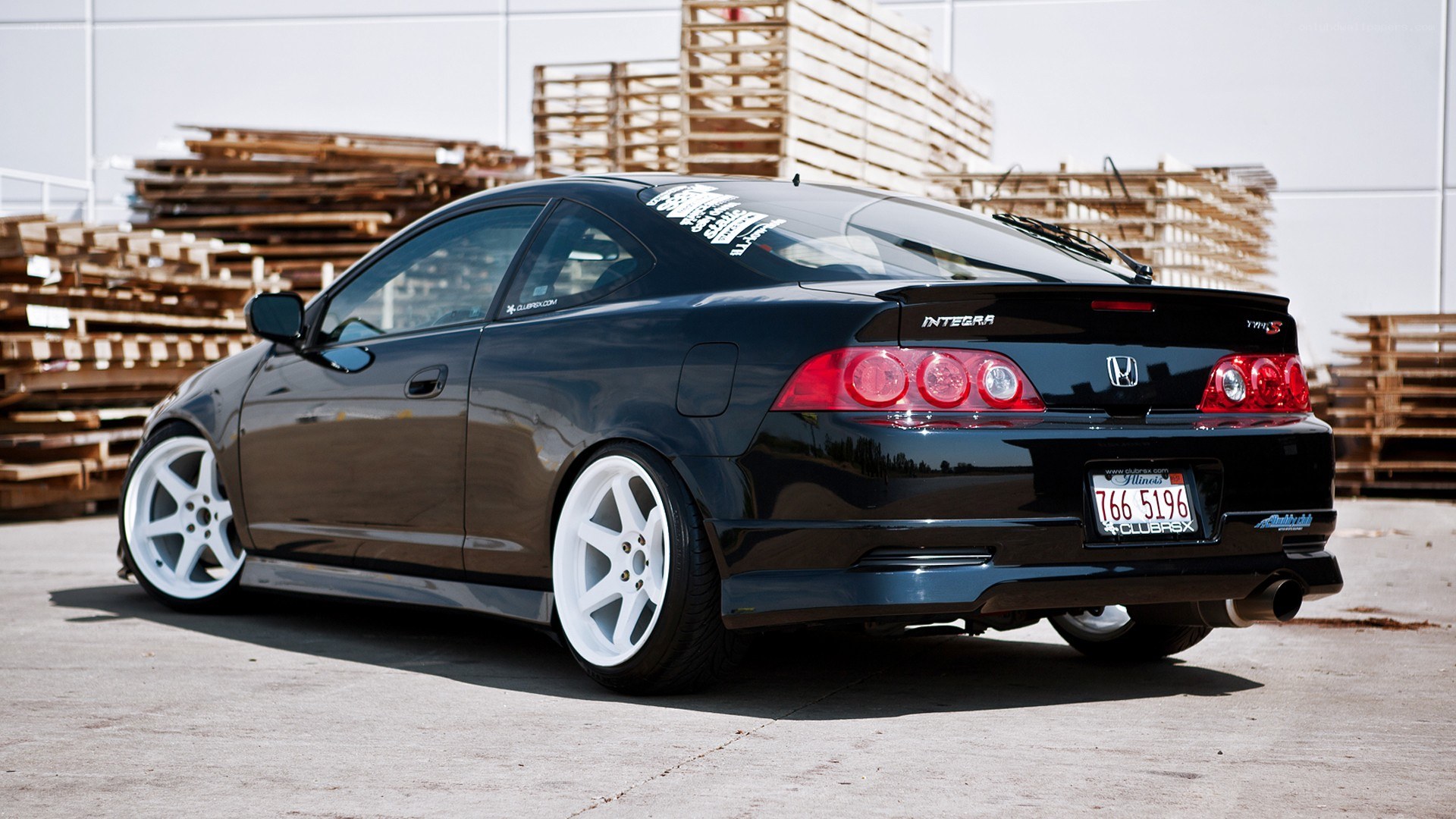 black honda integra coupe