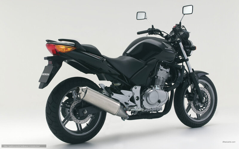 Black Honda motorcycle side view