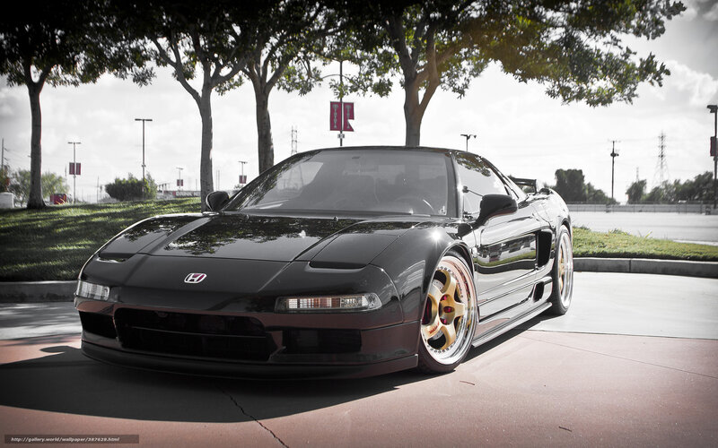 Black Honda NSX sports car