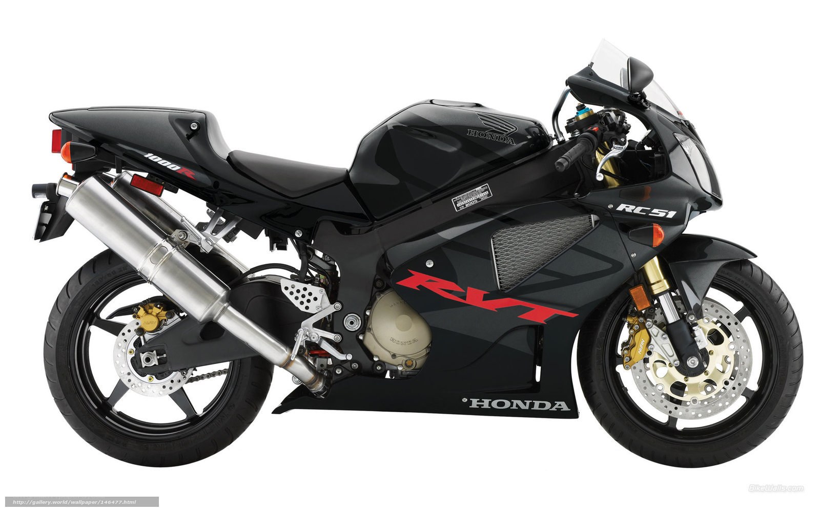 Black Honda RC51 motorcycle