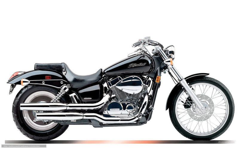 black honda shadow motorcycle