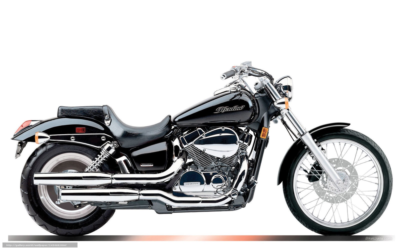 black honda shadow motorcycle