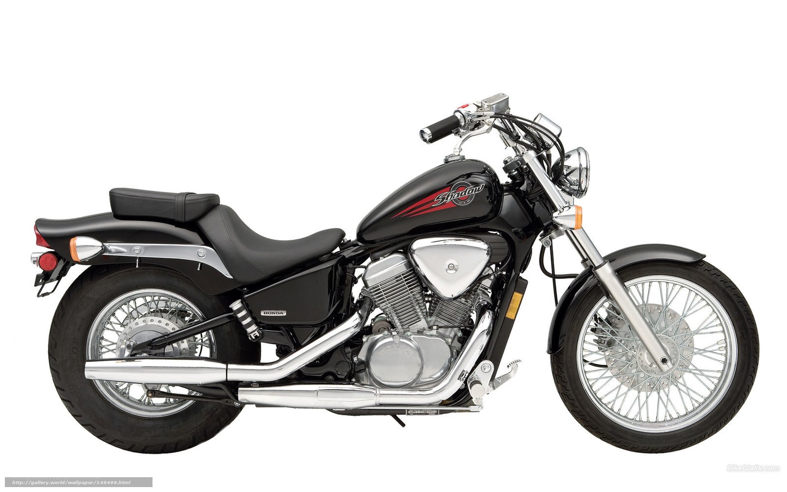 Black Honda Shadow motorcycle