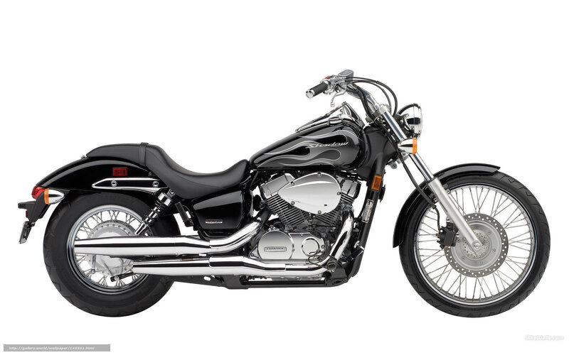 Black Honda Shadow motorcycle