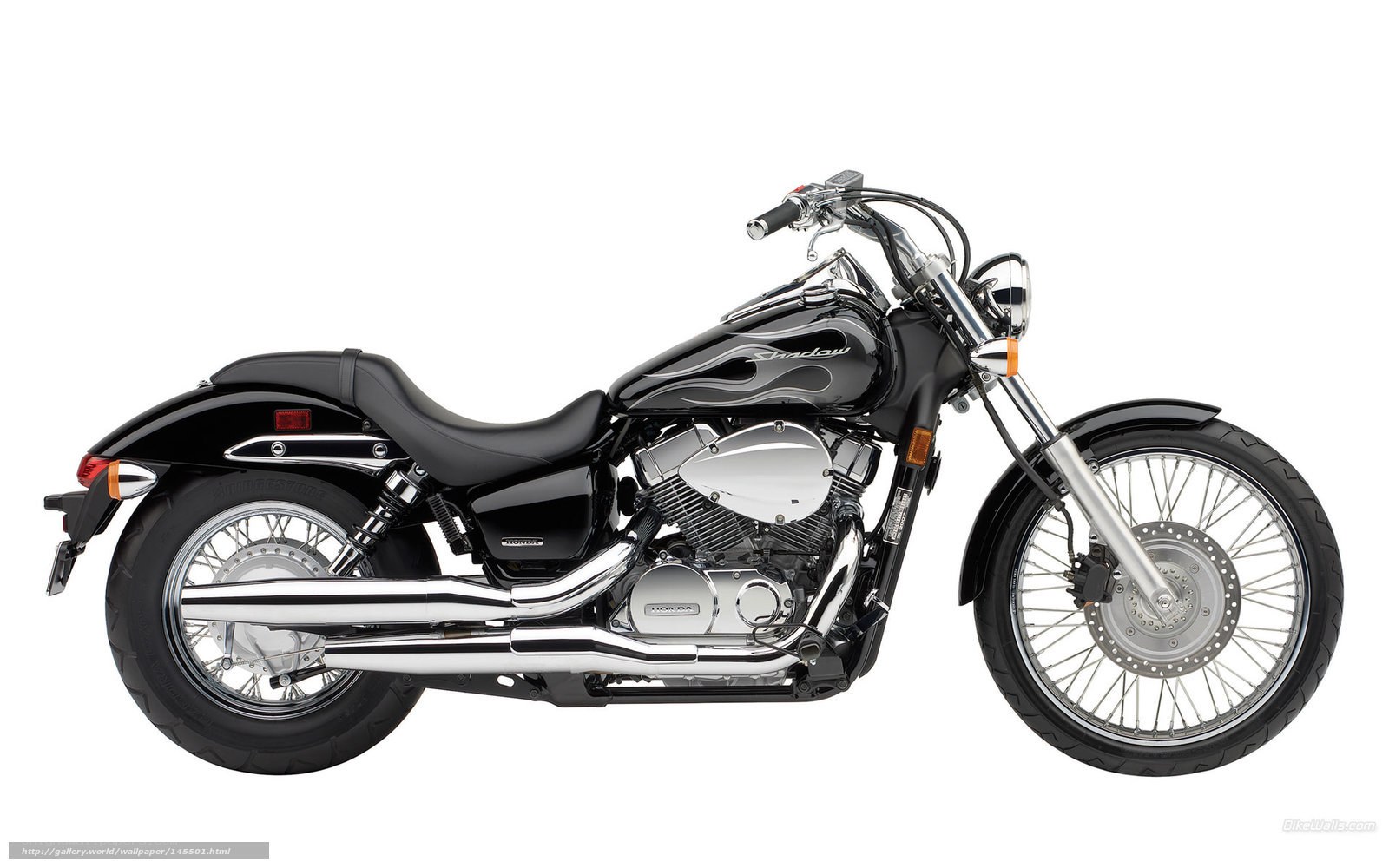 Black Honda Shadow motorcycle